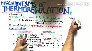 thermoregulation in animals class 12 mechanism of thermoregulation in animals in hindi and urdu [upl. by Eenwat]