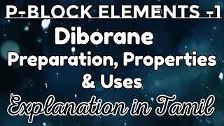 pBE10DiboranePreparationPropertiesUsespBlock Elements1Explanation in Tamilneettamil [upl. by Anneiv678]