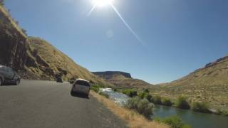 chasing 4449 up Deschutes River Canyon 4k [upl. by Norrab]