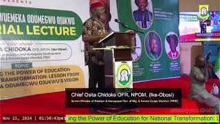 THE 3RD CHUKWUEMEKA ODUMEGWU OJUKWU MEMORIAL LECTURE [upl. by Aicenav465]