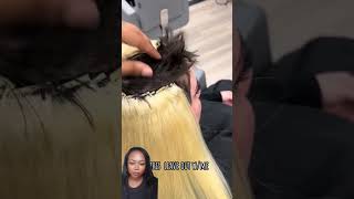 Extensiones cocidas en cabello corto parati [upl. by Neelra]