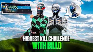 Highest Kill Challenge with Billo Gaming 🔥😈 Free Fire [upl. by Enilaf]