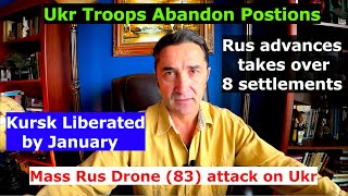 Ukr troops Abandon Positions Rus takes control of 8 settlements Kursk liberated by Jan 83 Drones [upl. by Christa]