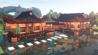 Minecraft  How to Build a Survival Japanese House [upl. by Enneiviv]