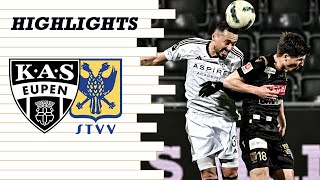 Highlights Matchday 29  KAS Eupen vs STVV [upl. by Horodko]