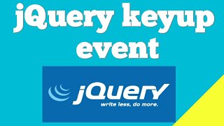 jquery keyup event [upl. by Dare721]