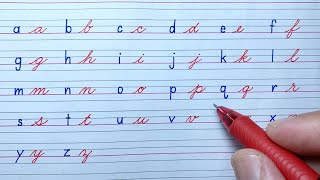 How to write English cursive writing a to z  small letters abcd  Cursive handwriting practice abcd [upl. by Gilud]