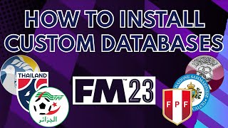 How To Install Custom Databases Works on FM24 Databases in Description  Football Manager 2023 [upl. by Christel]