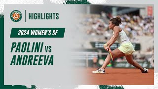 Paolini vs Andreeva Semifinal Highlights  RolandGarros 2024 [upl. by Kitchen]