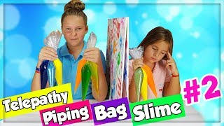 TWIN TELEPATHY PIPING BAG SLIME CHALLENGE PARTIE 2 en français [upl. by Stinson]