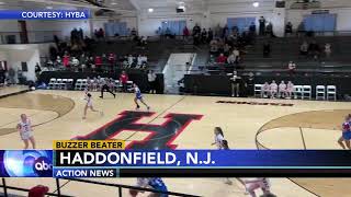 7th grader sinks halfcourt shot at the buzzer to win game in New Jersey [upl. by Yllil83]