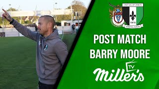 POST MATCH INTERVIEW  Barry Moore happy with 3 points and 32 victory away at Bognor Regis Town FC [upl. by Preston]