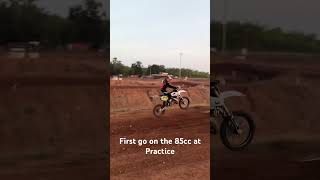 Carter’s first go on his Husqvarna 85cc husqvarna motocross practice [upl. by Tnairb977]