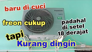 Cara memperbaiki AC panasonic kurang dingin [upl. by Halik]