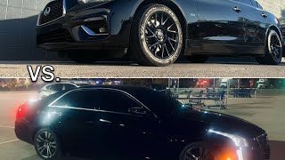 Schmidty tuned CTS VSport Vs AMS tuned Q50 [upl. by Barhos961]