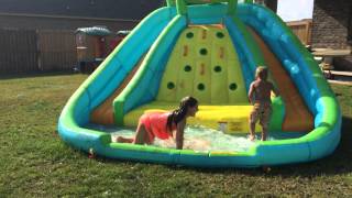 Little Tikes Rocky Mountain River Race Waterslide Review [upl. by Anilok]