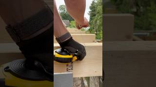 Using Chalk line to cut the overhang perfectly straight woodworking diy renovation construction [upl. by Hunfredo405]