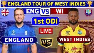 England vs West Indies 1st ODI  ENG vs WI 1st ODI Match Live Score amp Commentary England ODI [upl. by Learsi]