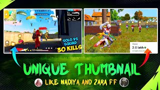 How To Edit Thumbnail Like NADIYAFF And zaraff4486  How To Edit Thumbnail Like ZeroxFF 🤩🔥 [upl. by Durman]