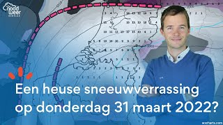 Sneeuwverwachting donderdag 31 maart 2022 [upl. by Averil]