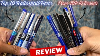 Top 10 Rollerball Pens From Top 10 Brands  Budget Pens  pen [upl. by Lemahs232]