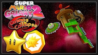 Super Mario Galaxy 2 Cosmos Collapse  Sky Station Galaxy ALL STARS  COMET MEDAL [upl. by Agemo]