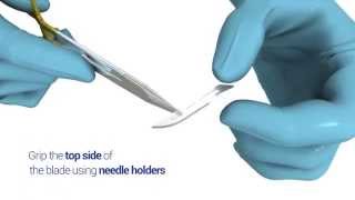 Best Practice Handling Swann Morton surgical scalpel blades [upl. by Ravert174]