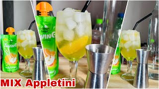 Easy cocktails to make at home  Mix Appletini  thebartenderaki [upl. by Nevin69]