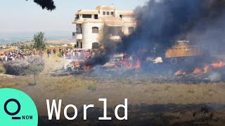 Home of Warehouse Owner Set on Fire by Mob in Lebanon [upl. by Lletnwahs]