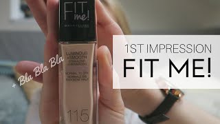 Première impression  Fond de teint FIT ME de Maybelline [upl. by Winthorpe]