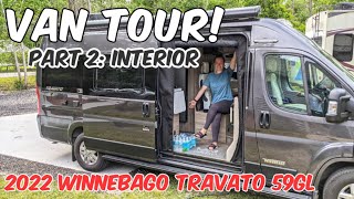 Ram Promaster Van Tour 🚐  2022 Winnebago Travato 59gl  Volta lithium  FullTime Van Life [upl. by Letnuhs107]