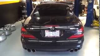 Mercedes SL65 AMG R230 Custom Modified Exhaust Muffler Sounds Quad Pipe [upl. by Erinna]