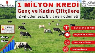 1 Milyon TL genç ve kadın çiftçi kredisi için şartlar nelerdir Sertifika nasıl alınır [upl. by Ailisab791]