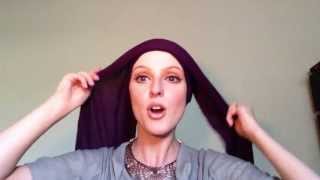 How to tie a headscarf with an infinity scarf [upl. by Nawed]