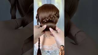 Hermoso Peinado con trenza peinados peinadosfaciles hair shortsviral [upl. by Massie550]