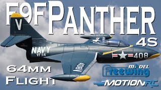 Freewing F9F Panther V2 4S Full Flight  Motion RC [upl. by Ahsuoj]