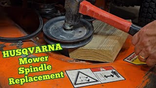 Husqvarna RZ4216 Zero Turn Riding Mower Deck Blade Belt Spindle Replacement How To DIY Fix 532192870 [upl. by Rivalee527]