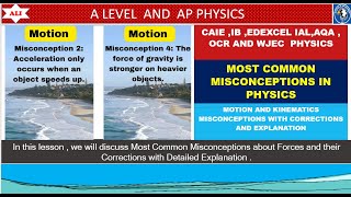 Most Common Misconceptions in Physics and their Corrections with Detailed Explanation01 [upl. by Ainola]