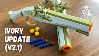 Ivory Update Flintlock Nerf Blaster V21 [upl. by Chuck]