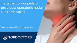 Trattamento logopedico pre e postoperatorio dei noduli alle corde vocali  Top Doctors [upl. by Zurc]