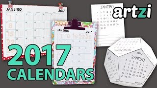 📅 2017 Calendars  Wall Fridge and 3D [upl. by Vergil729]