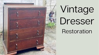 VINTAGE dresser RESTORATION with sandblasting and patina [upl. by Nireves]