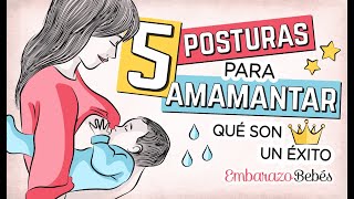 5 POSTURAS para DAR EL PECHO ¡Con éxito 💦👍 Lactancia fácil [upl. by Buschi780]