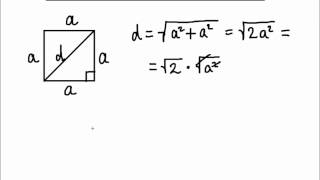 Izvod formule za dijagonalu kvadrata [upl. by Arlina150]