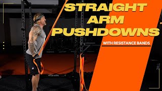 Resistance Bands Back Exercise Straight Arm Pushdowns for the lats [upl. by Edwards]