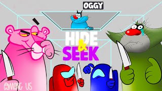 Oggy And Jack Playing Funny HIDE AND SEEK With RANDOMS in Among us😂😂😂 [upl. by Arihday330]