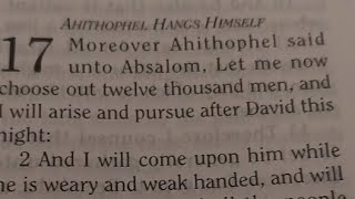 2Samuel Ch17 AHITHOPHEL HANGS HIMSELF📖Bible Study join us Day11 Challenge FaithStructure GOD2024 [upl. by Dopp]