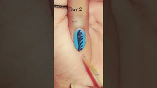 Easy nail design Day 2  nails nailart naildesign shorts [upl. by Enelhtac763]