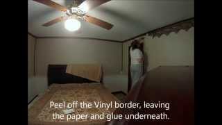 Removing Vinyl Wallpaper Border [upl. by Naujid294]