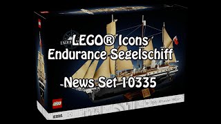 LEGO Endurance Segelschiff Icons Set 10335 Klemmbausteinlyrik News [upl. by Duleba]